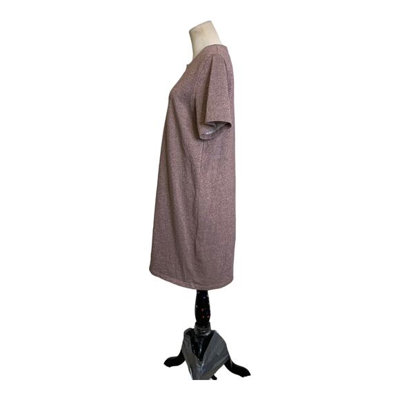 COS Shimmery pink short sleeves t-shirt mini dress size Medium - Picture 12 of 14